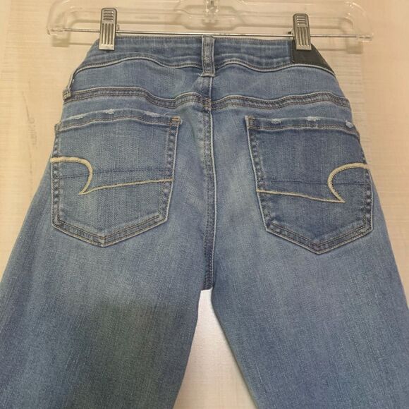 American Eagle distressed jeggings, size 00 short - Picture 11 of 14